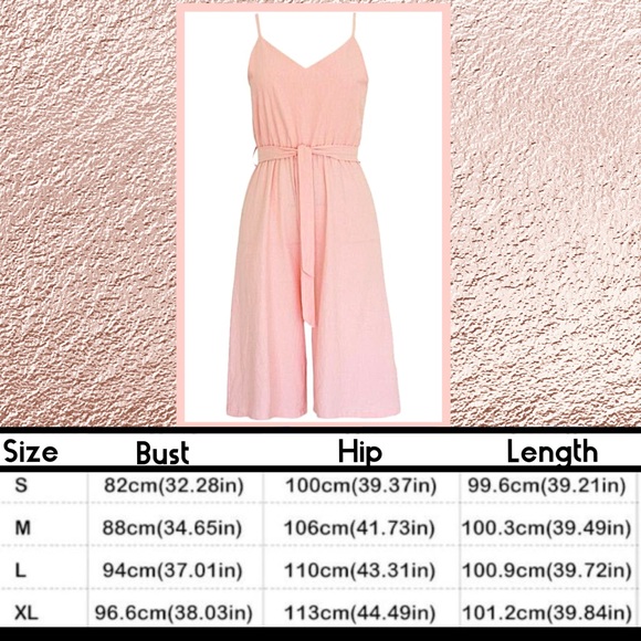 V Neck Wide Leg Capri Belted Jumpsuit NWT - Picture 6 of 8